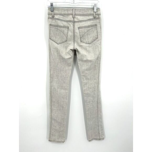 SUPERFINE Women's Light Gray Mid Rise Skinny Jeans Denim Size 26 - Picture 2 of 8